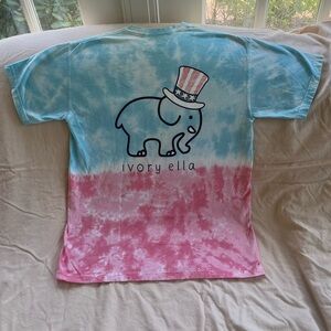 Ivory Ella 4th of July Tee 🇺🇸 Red White & Blue Tie Dye SZ M